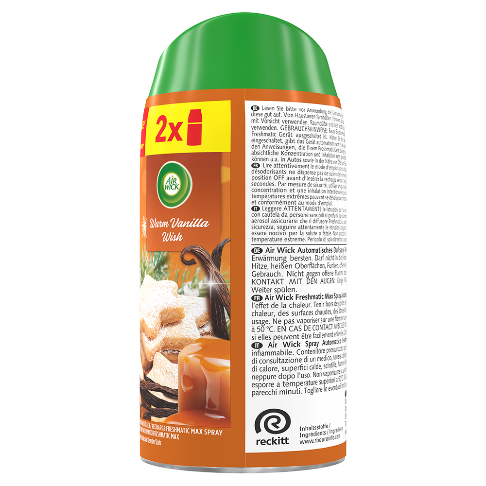Bild: AIRWICK Automatisches Duftspray Freshmatic Duo Nachfüllung Warm Vanilla Wish