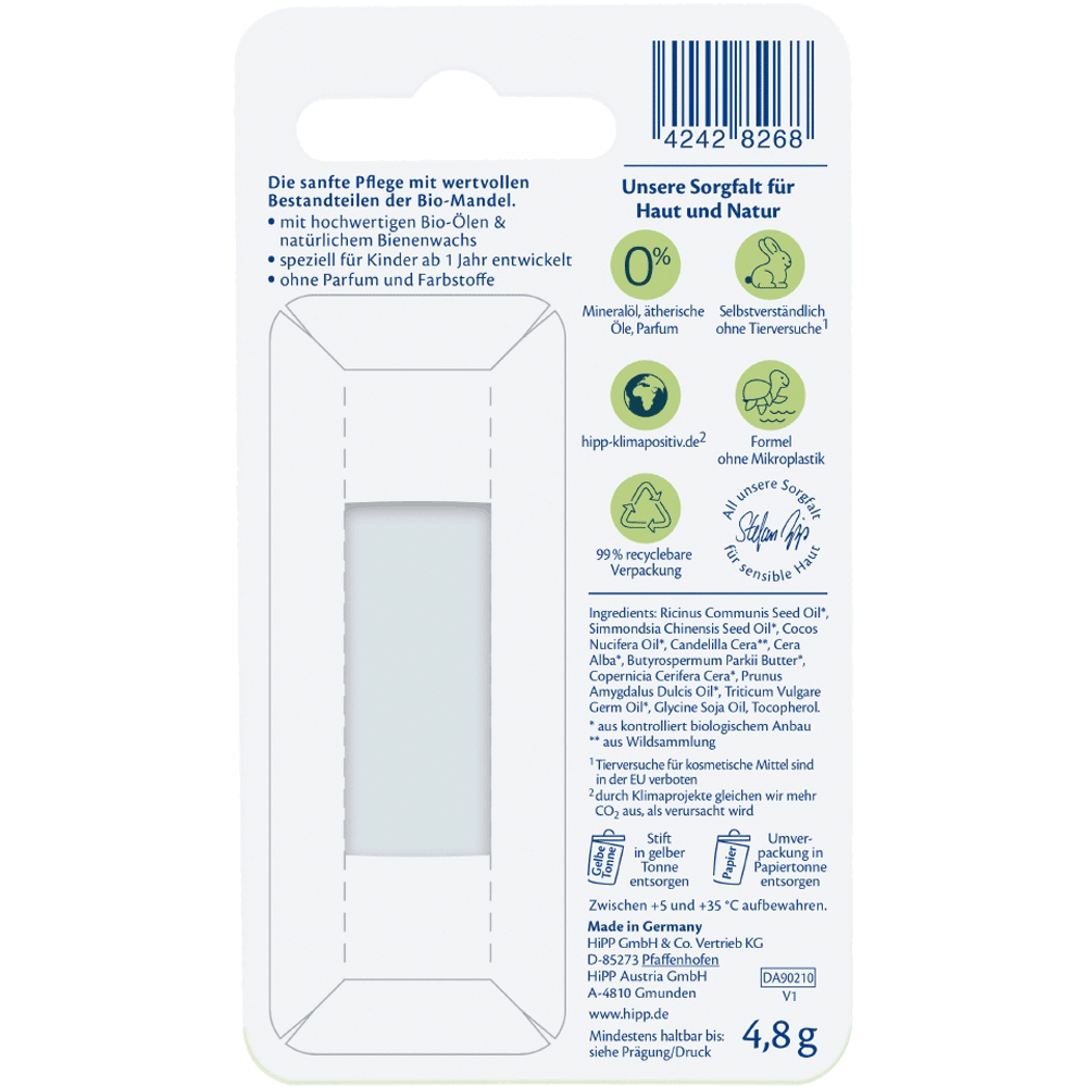 Bild: HiPP Babysanft Bio Lippen Pflegestift Sensitiv