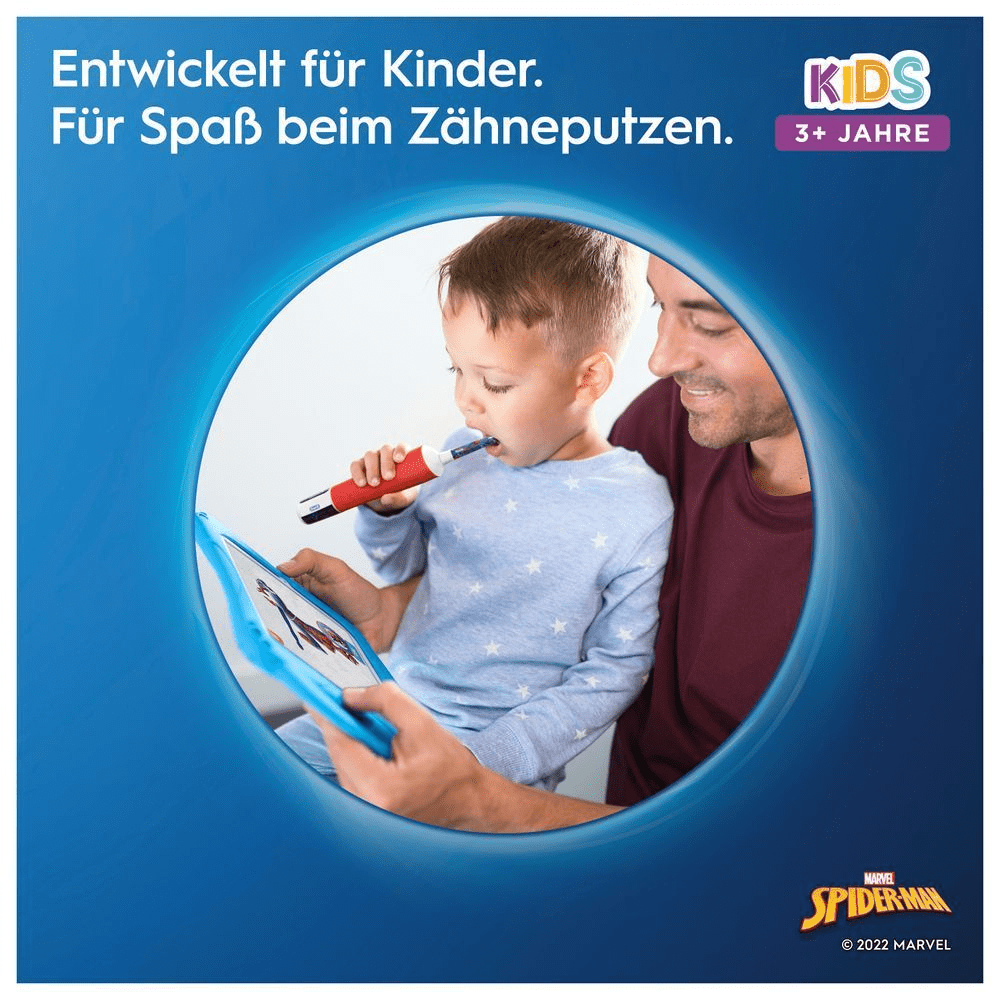 Bild: Oral-B Kids Elektrische Zahnbürste Spiderman, Rot