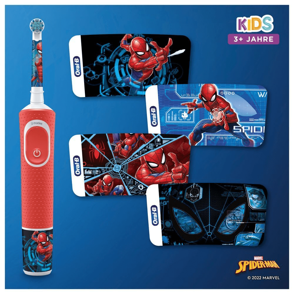 Bild: Oral-B Kids Elektrische Zahnbürste Spiderman, Rot