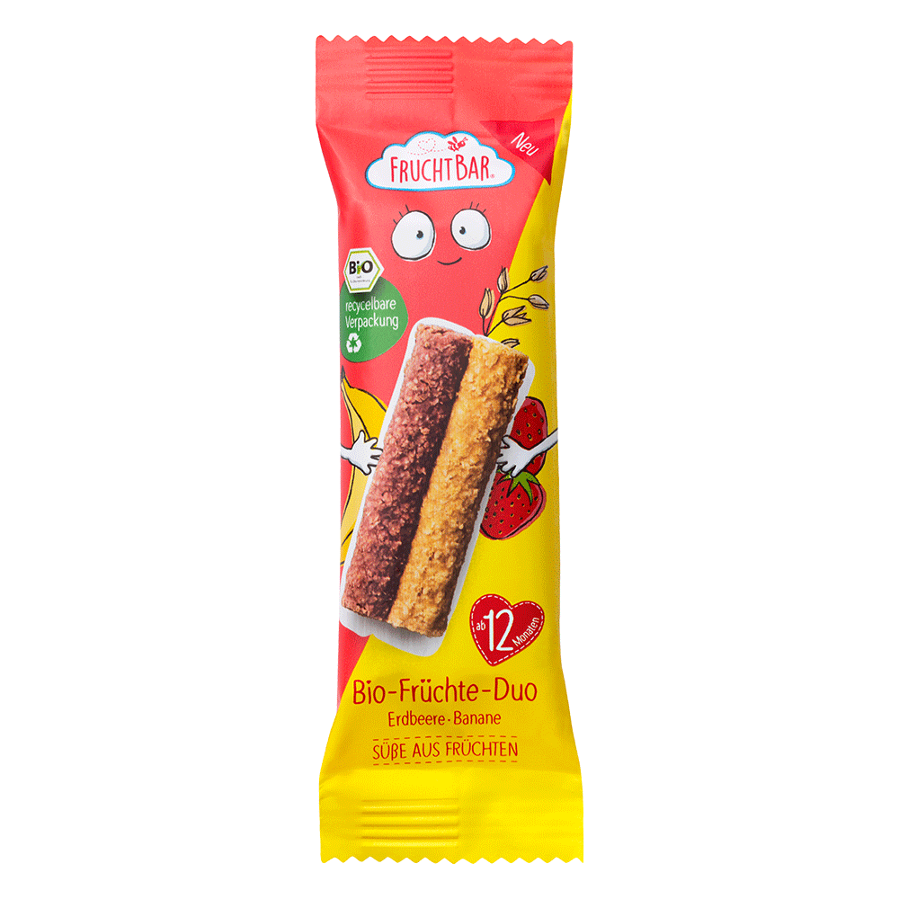 Bild: FruchtBar Bio Früchte Duo Erdbeere Banane