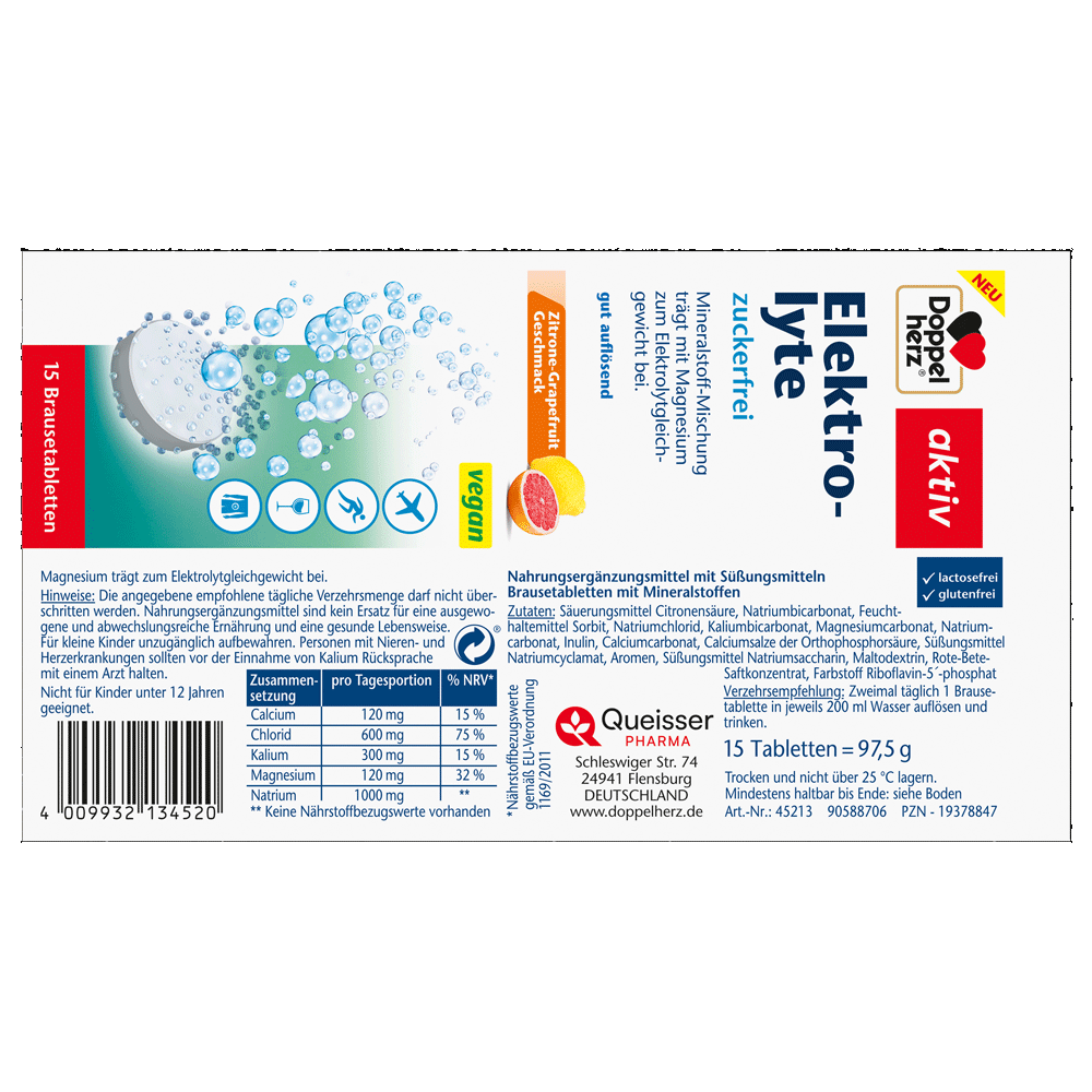Bild: DOPPELHERZ Elektrolyte Zuckerfrei