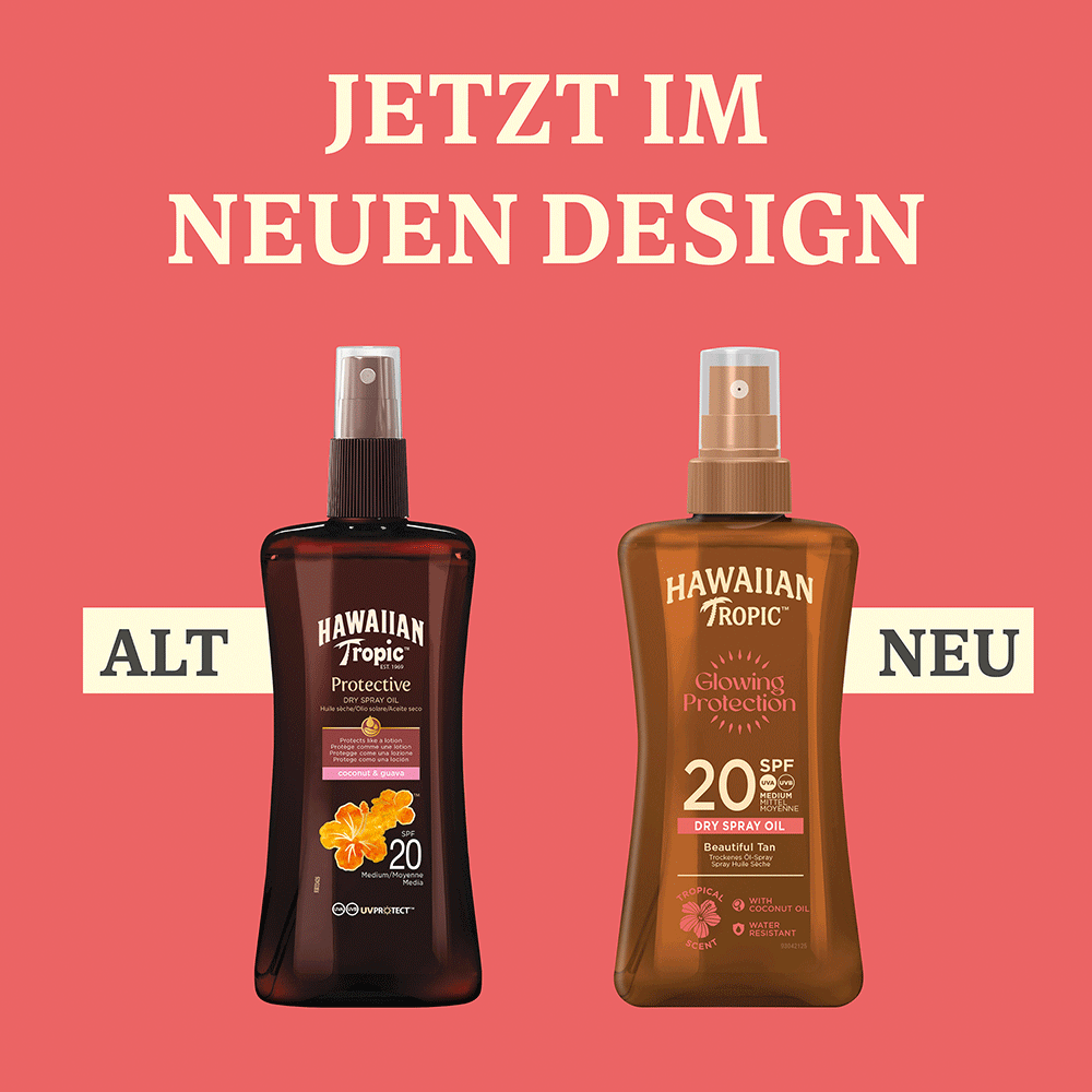 Bild: Hawaiian Tropic Glowing Protection Dry Spray Oil LSF 20