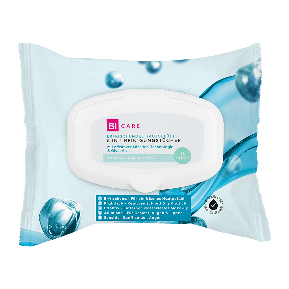 Bild: BI CARE Purify Reinigungstücher Normale Haut & Mischhaut