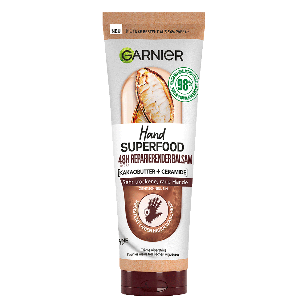 Bild: GARNIER Hand Superfood 48h reparierende Handcreme 