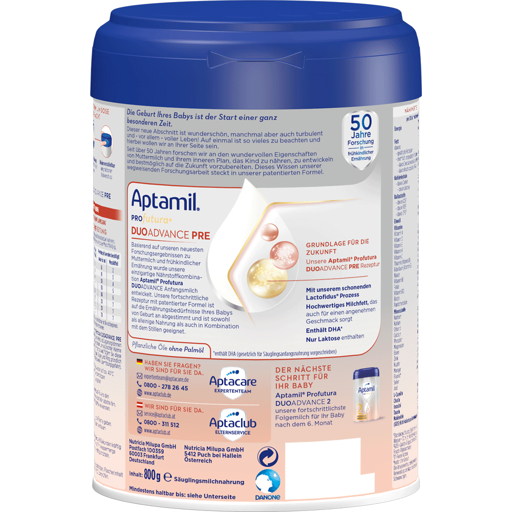 Bild: Aptamil Profutura Duoadvance Pre, Anfangsmilch