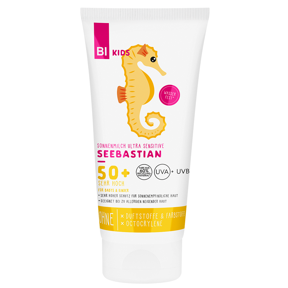 Bild: BI KIDS Sonnenmilch Ultra Sensitive Seebastian LSF 50+ 