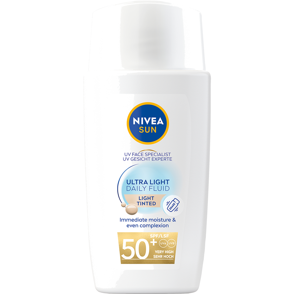 Bild: NIVEA Sun Ultra Light Daily leicht getöntes Fluid LSF 50+ 