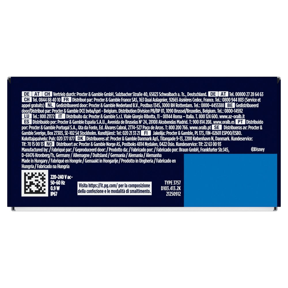 Bild: Oral-B Pro Kids Frozen Elektrische Zahnbürste, Blau/Lila 