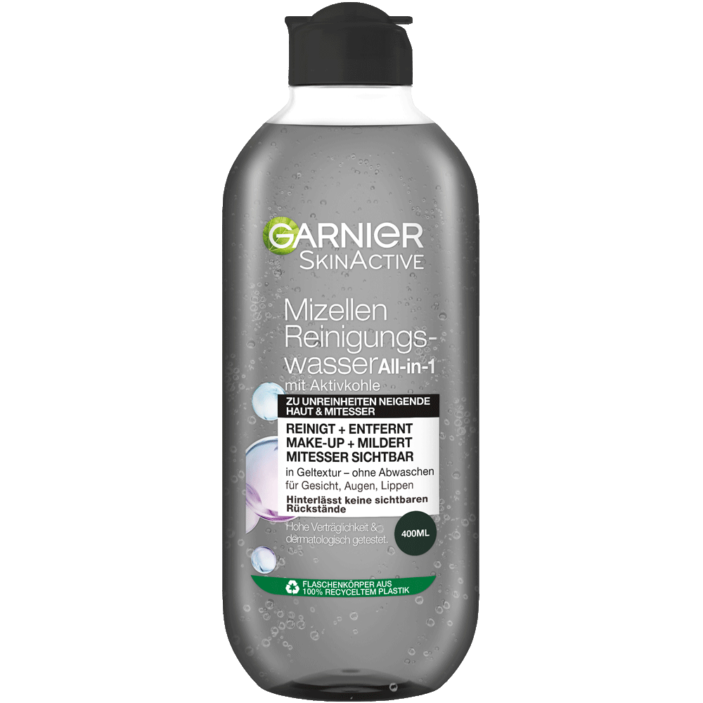 Bild: GARNIER SKIN ACTIVE Mizellen Reinigungswasser Aktivkohle