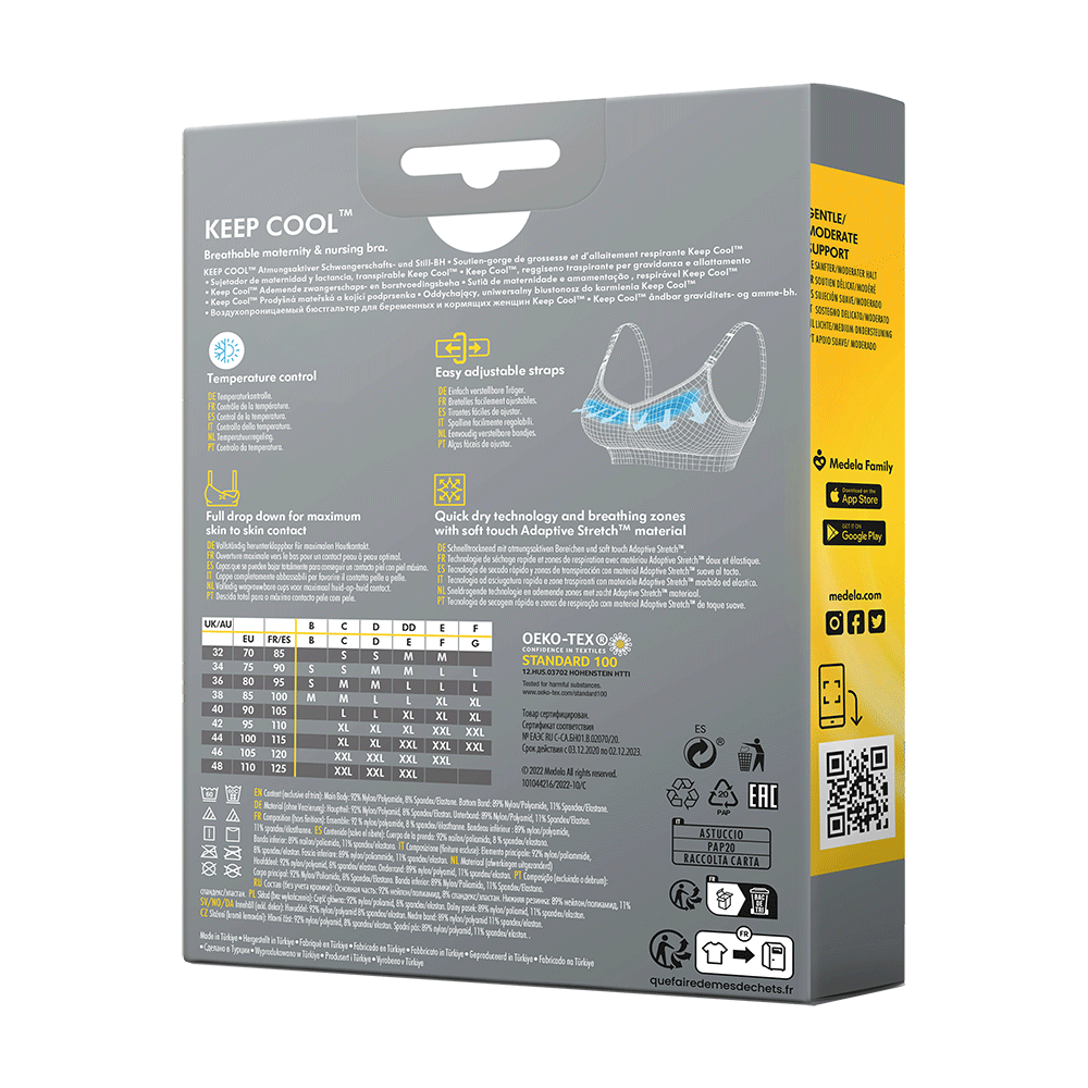 Bild: Medela Keep Cool Schwangerschafts- und Still BH black
