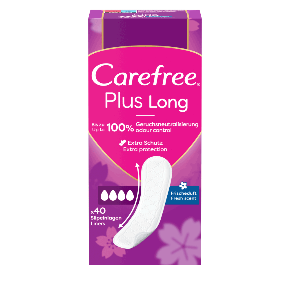 Bild: Carefree Plus Slipeinlagen Plus Long mit Frischeduft