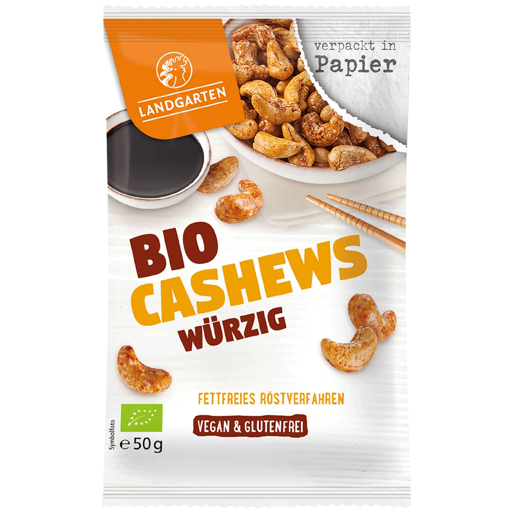 Bild: Landgarten Bio Cashews Würzig