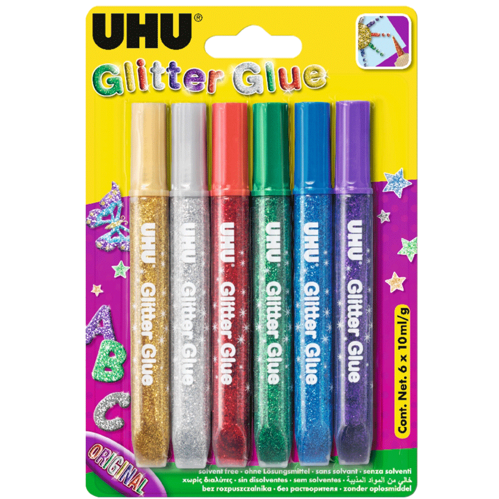 Bild: UHU Glitter Glue Original 6x10ml