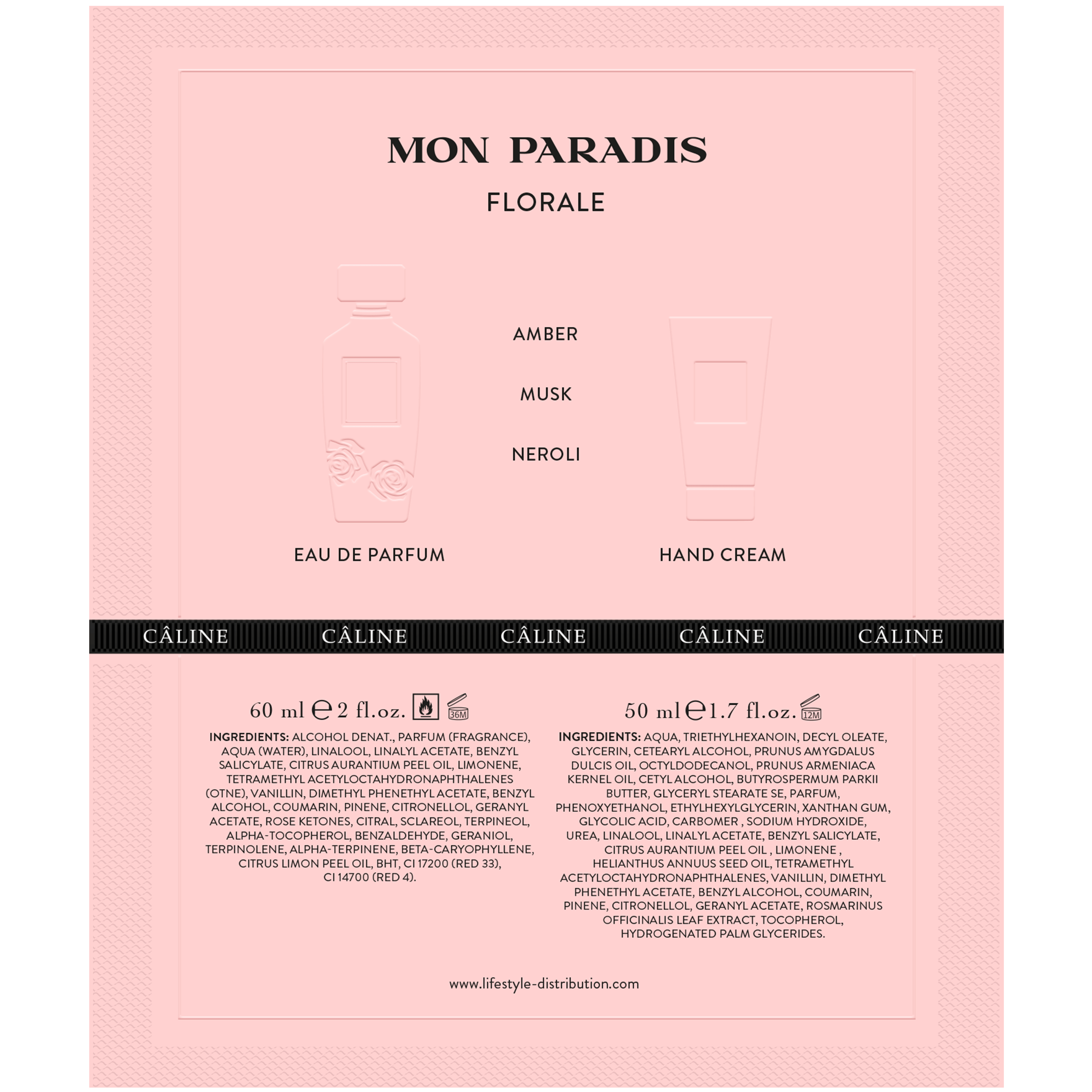 Bild: Caline Parfums Mon Paradis Geschenkset Eau de Parfum + Hand Creme 