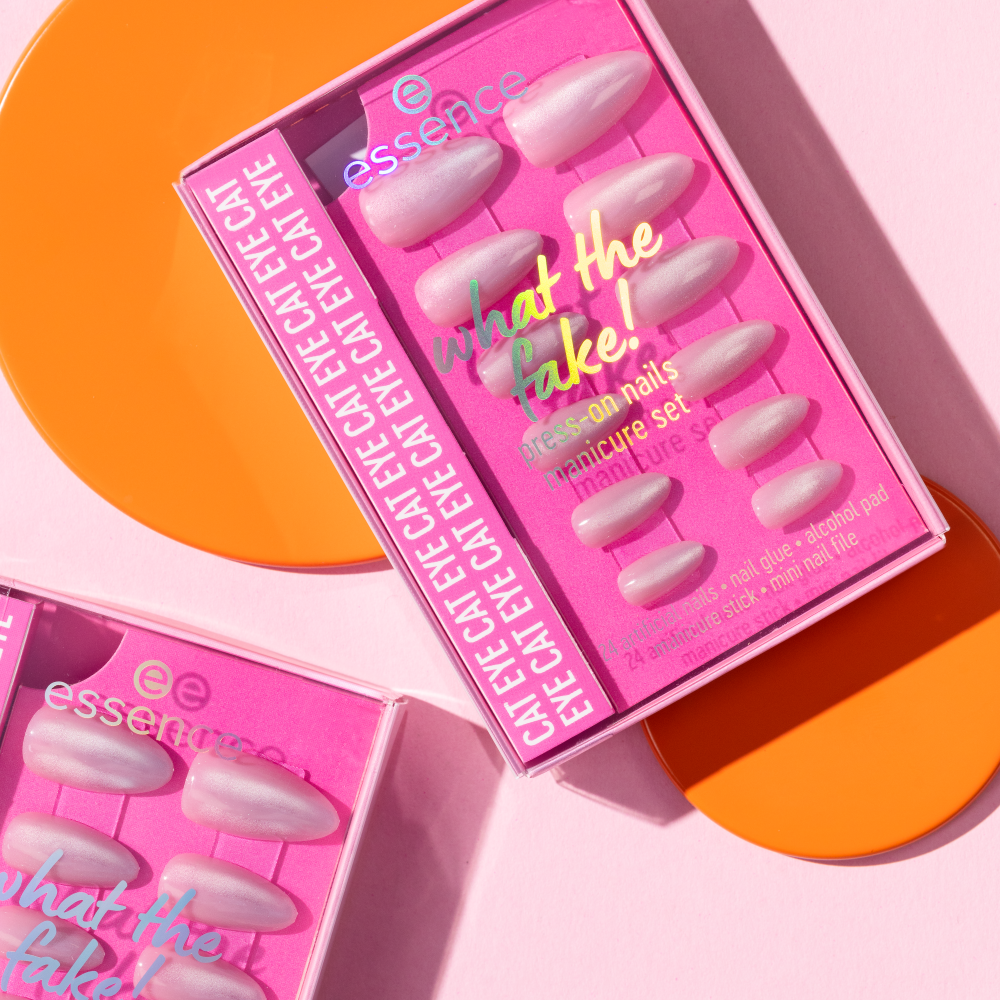 Bild: essence what the fake! PRESS-ON NAILS manicure set CAT EYE 02
