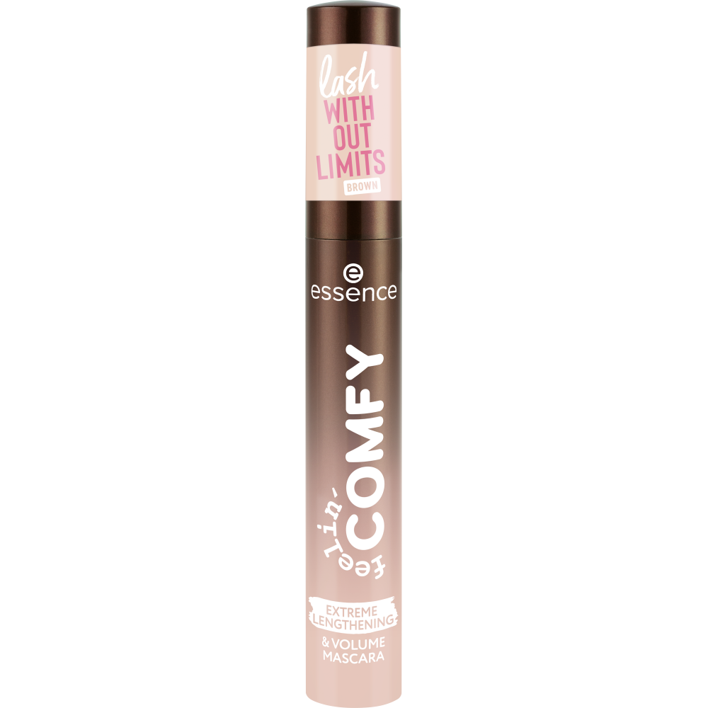 Bild: essence feelin" comfy lash WITHOUT LIMITS BROWN EXTREME LENGTHENING & VOLUME MASCARA 