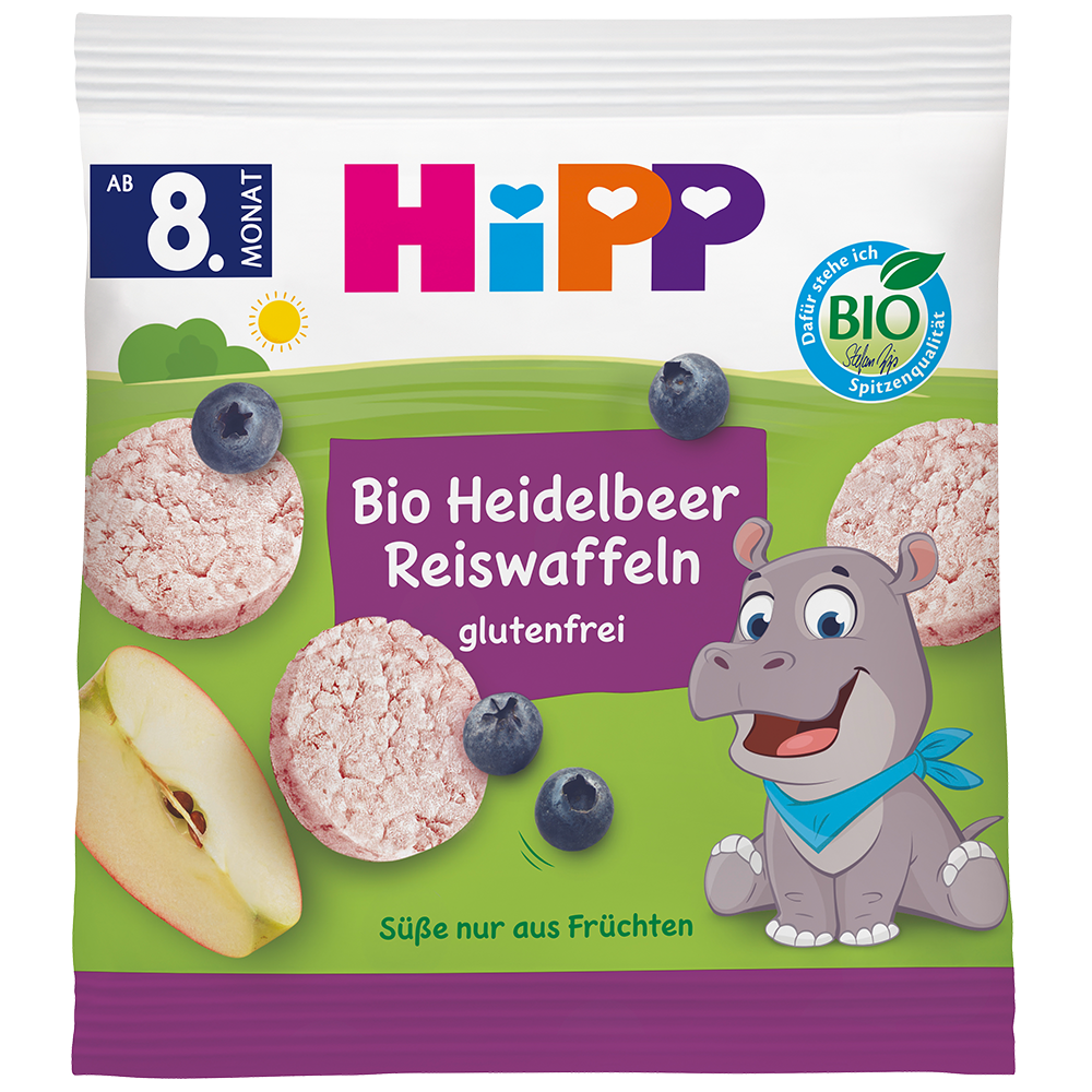 Bild: HiPP Bio Heidelbeer Reiswaffeln
