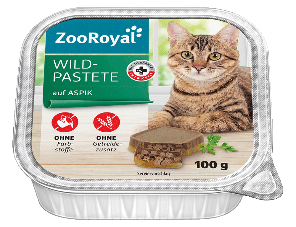 Bild: ZooRoyal Wild Pastete auf Aspik