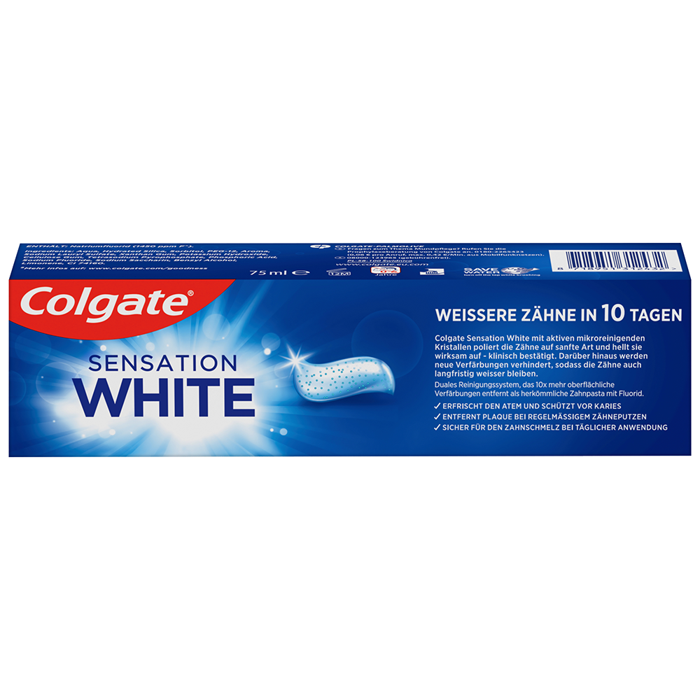 Bild: Colgate Zahnpasta Sensation White 
