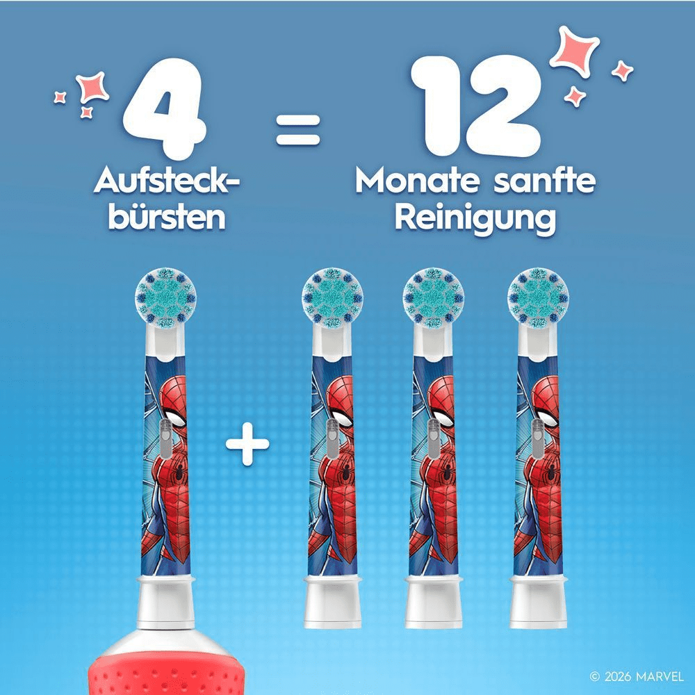 Bild: Oral-B Pro Kids Spiderman Aufsteckbürsten Spiderman