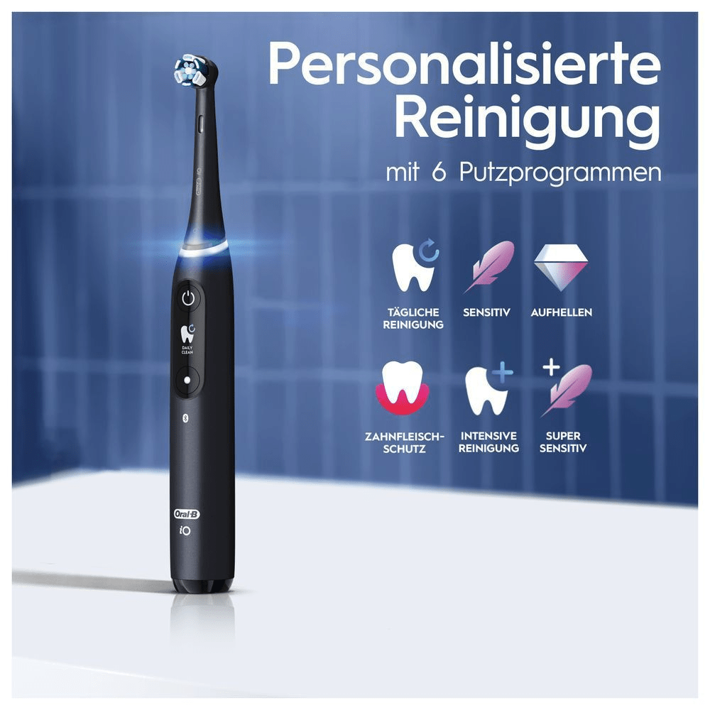Bild: Oral-B iO 8 Elektrische Zahnbürste, Black Onyx 