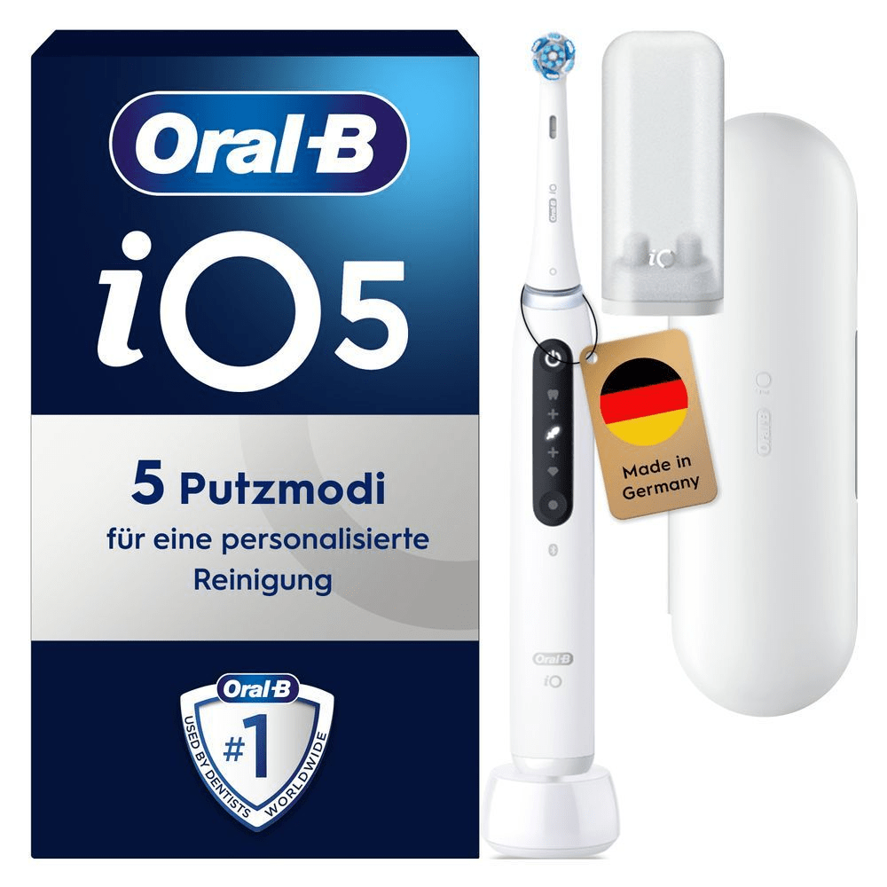 Bild: Oral-B iO Series 5 Elektrische Zahnbürste, Quite Qhite 