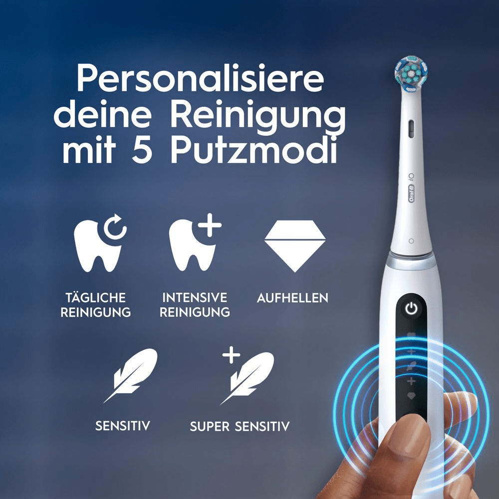 Bild: Oral-B iO Series 5 Elektrische Zahnbürste, Quite Qhite 
