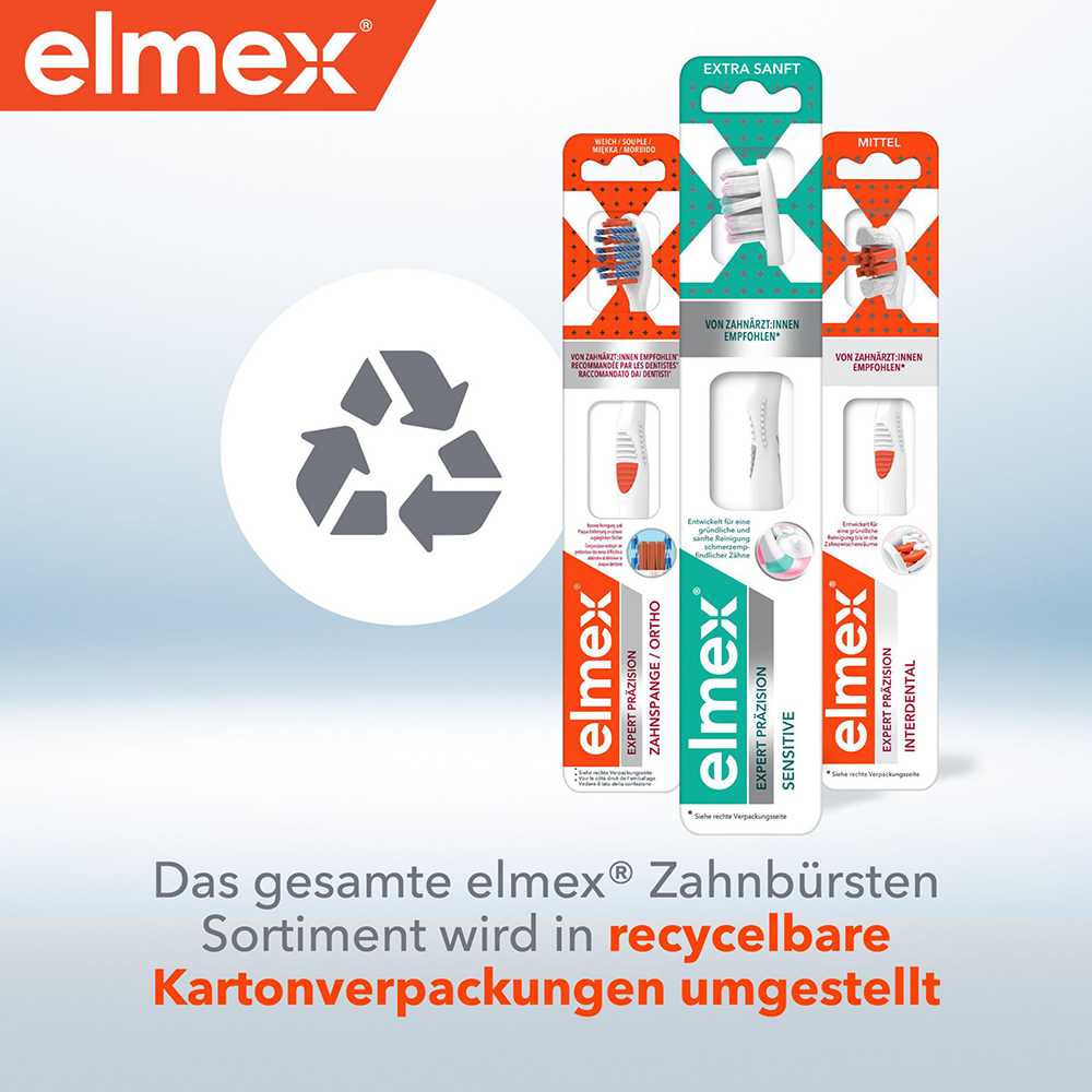 Bild: elmex Zahnbürste Präzision Zahnspange 