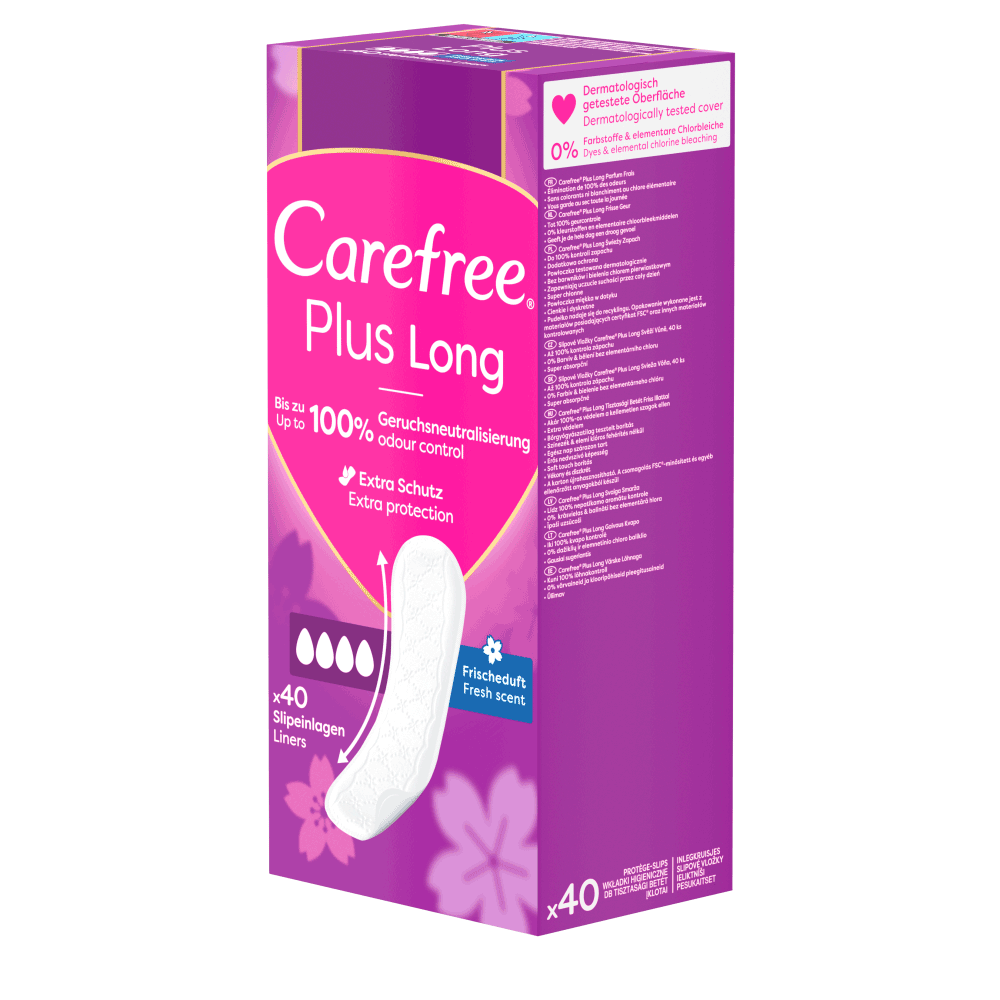 Bild: Carefree Plus Slipeinlagen Plus Long mit Frischeduft 