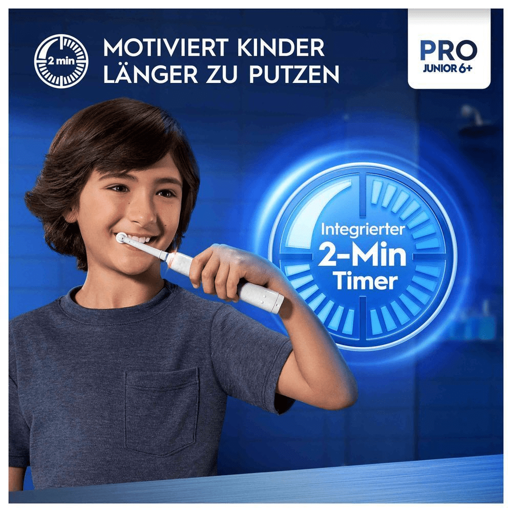 Bild: Oral-B Pro Junior Elektrische Zahnbürste, Weiß 