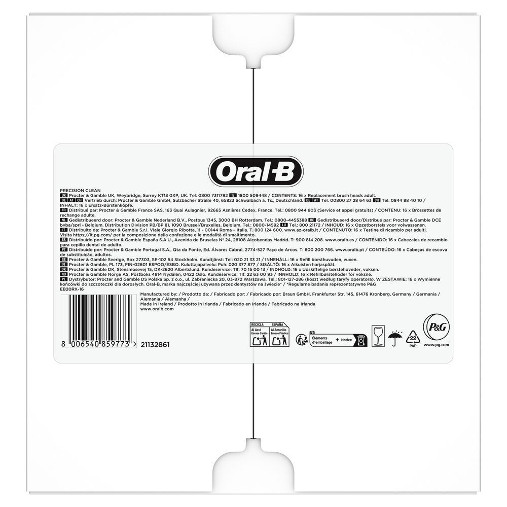 Bild: Oral-B Pro Precision Clean Aufsteckbürsten, Weiß 