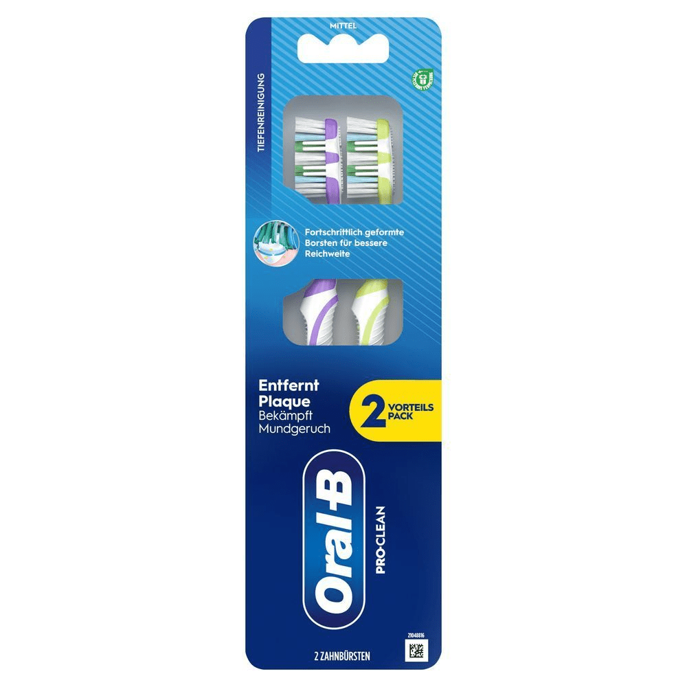 Bild: Oral-B PRO-CLEAN Handzahnbürste, Tiefenreinigung, Medium Borsten 