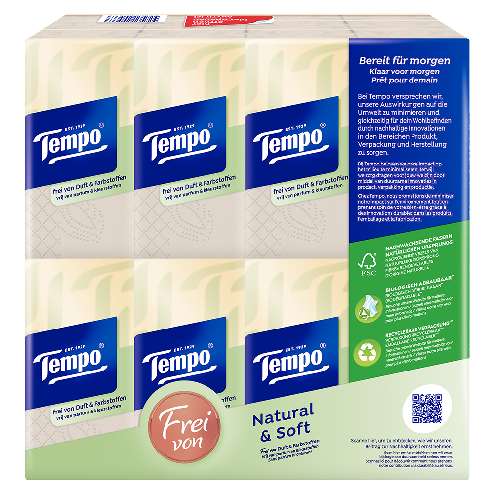 Bild: Tempo Taschentücher Natural & Soft 