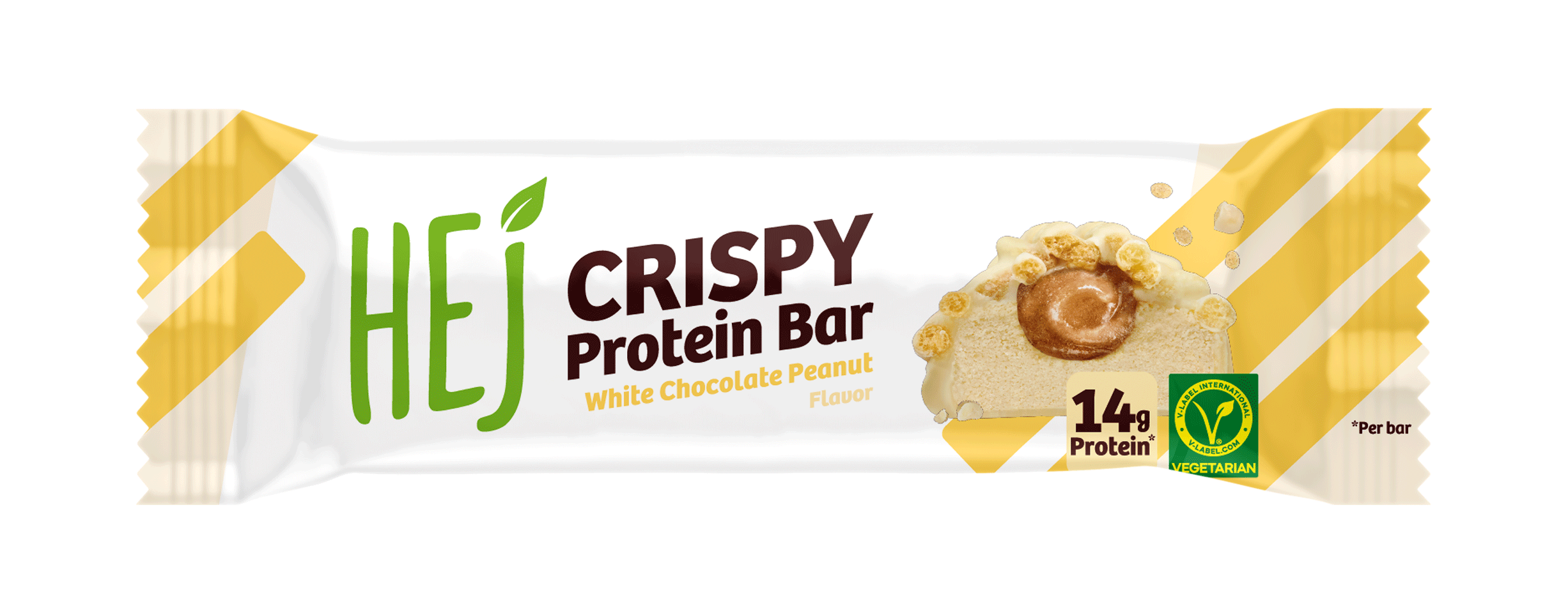 Bild: HEJ Crispy Protein Bar White Chocolate Peanut 