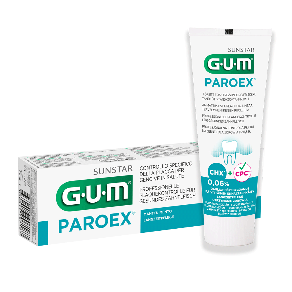 Bild: GUM PAROEX Zahnpasta 0,06% 