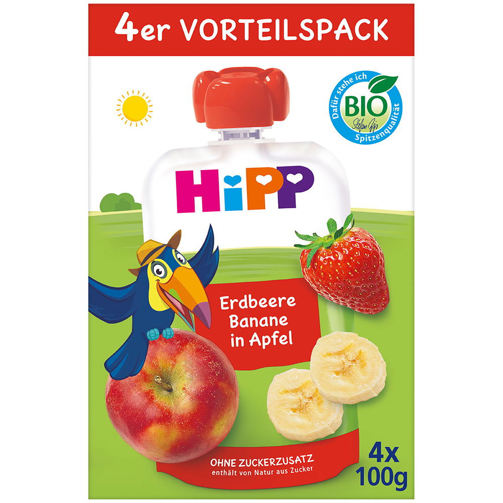Bild: HiPP Quetschie Erdbeere Banane in Apfel 