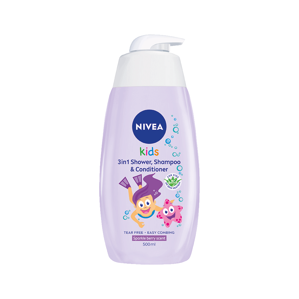 Bild: NIVEA Kids 3in1 Shower, Shampoo & Conditioner Beere 
