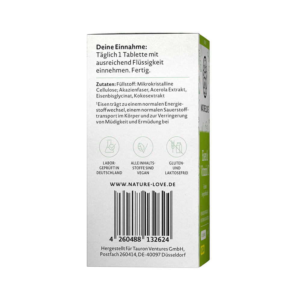 Bild: NATURE LOVE Eisen und Vitamin C 