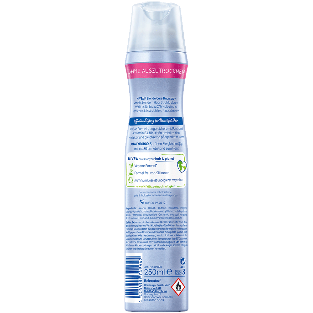 Bild: NIVEA Haarspray Blond Schutz 