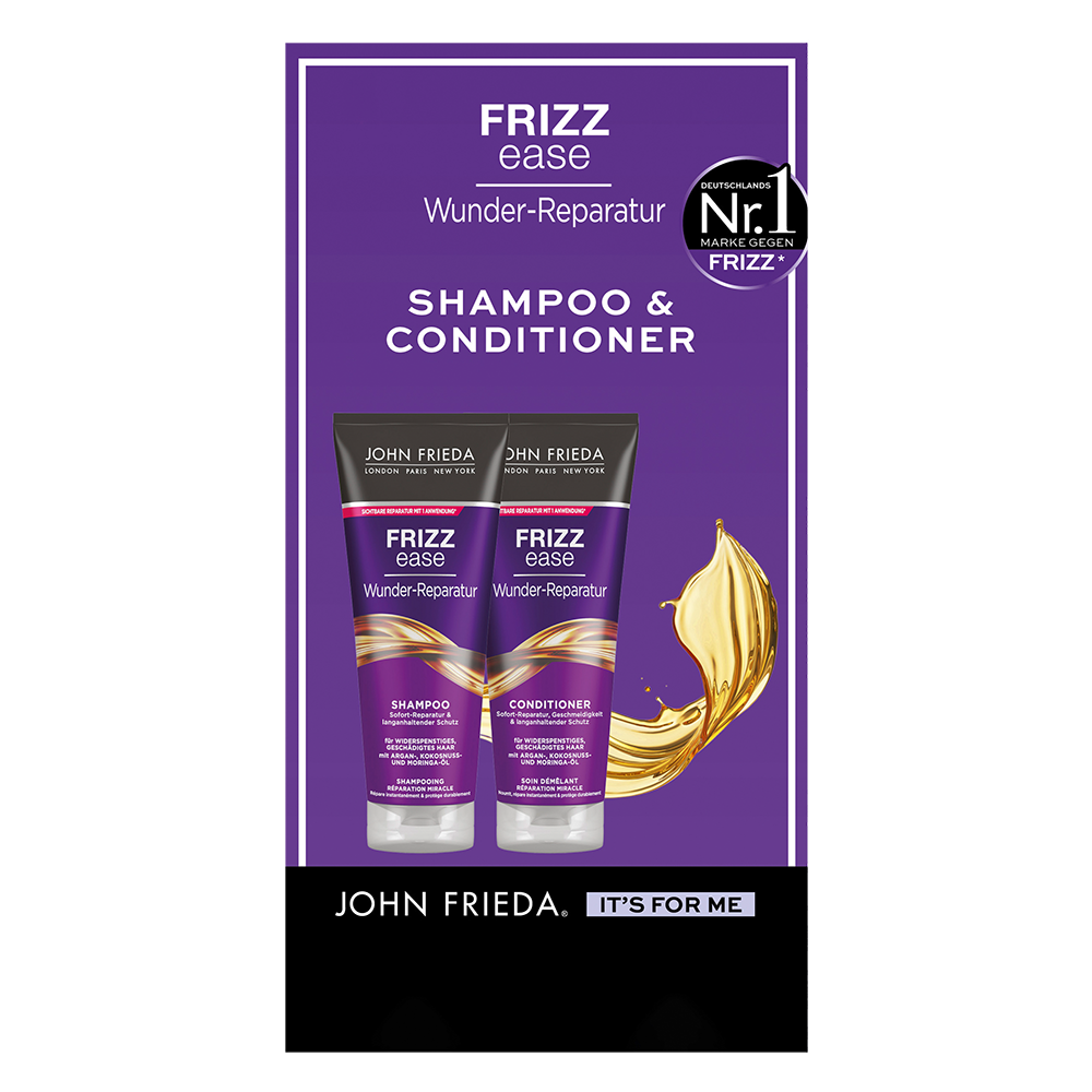Bild: JOHN FRIEDA FRIZZ EASE Wunder Reperatur Duo Shampoo und Conditioner 