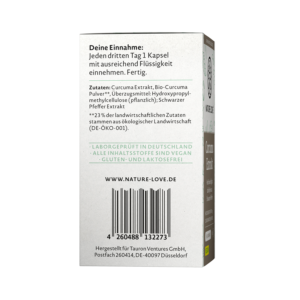 Bild: NATURE LOVE Curcuma Extrakt