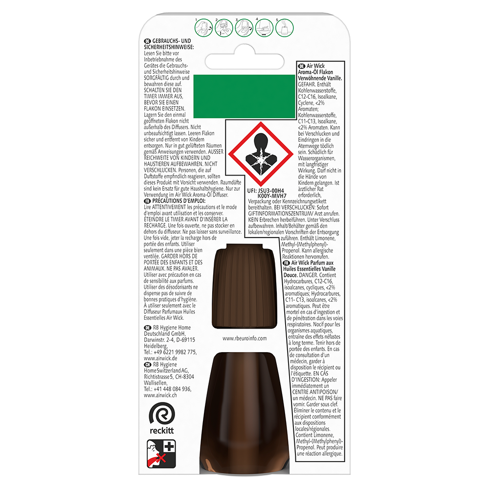 Bild: AIRWICK Aroma Öl Flakon Nachfüllung Verwöhnende Vanille