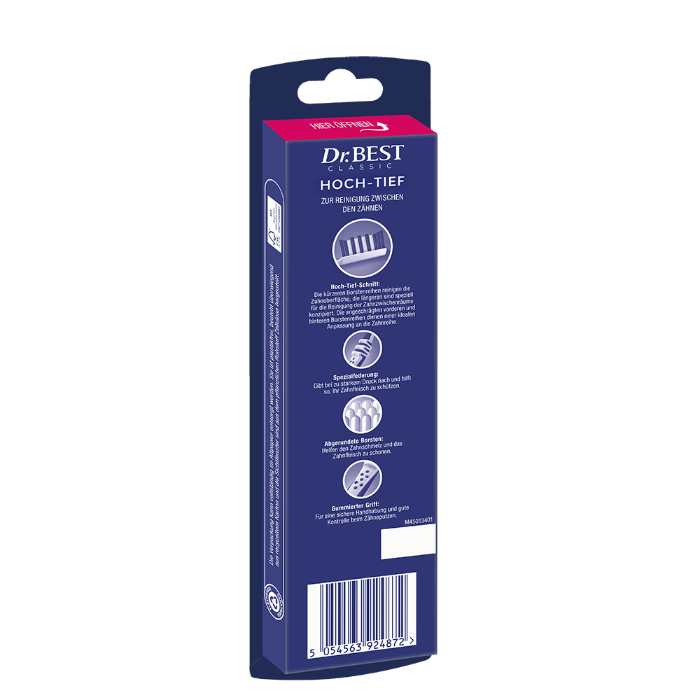 Bild: Dr. BEST Zahnbürsten Mittel 2+1 