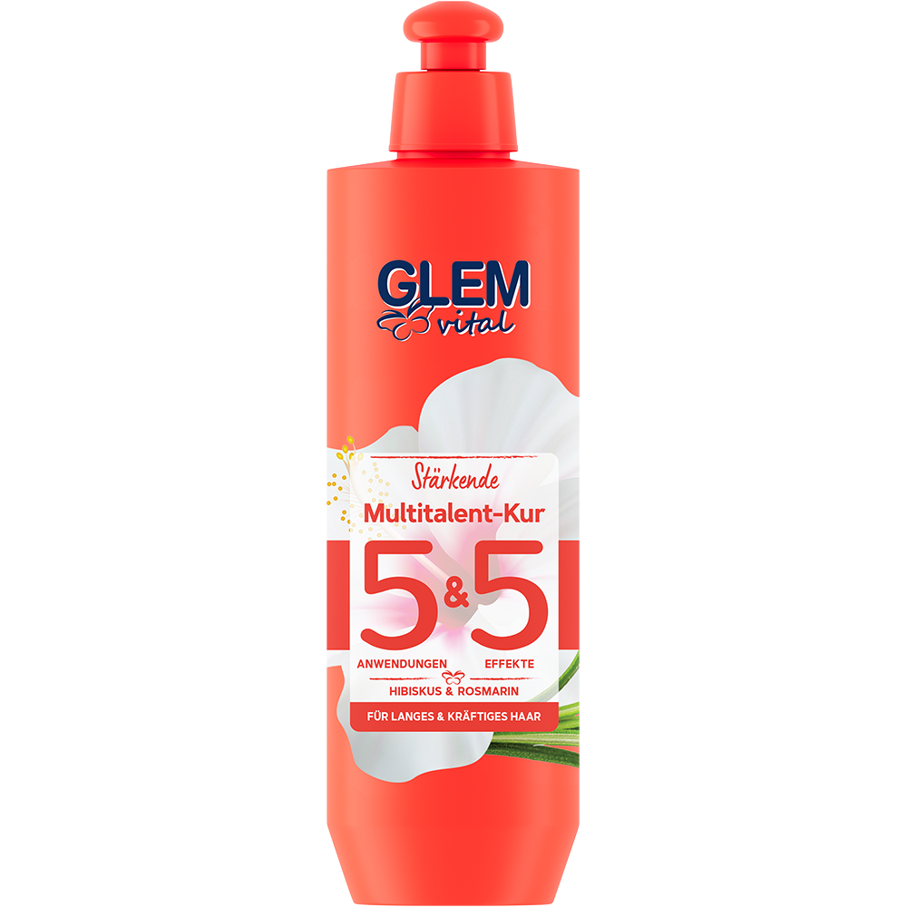 Bild: GlemVital Langhaar Haarkur Multitalent Hibiskus und Rosmarin 