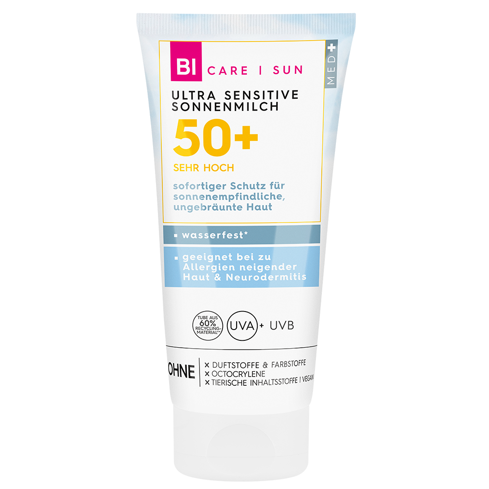 Bild: BI CARE SUN Ultra Sensitive Sonnenmilch LSF 50+ 