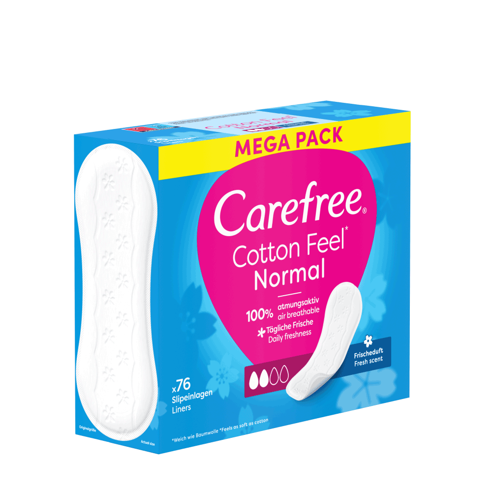 Bild: Carefree Cotton Feel Slipeinlagen Normal mit Frische Duft 