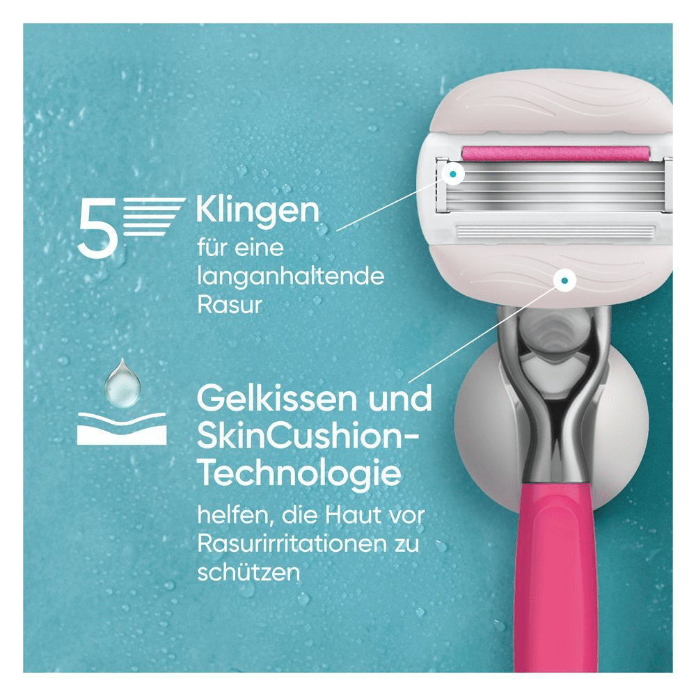 Bild: Gillette Venus Pro ComfortGlide Tropical Damen Ersatzklingen mit Granatapfel Duft 