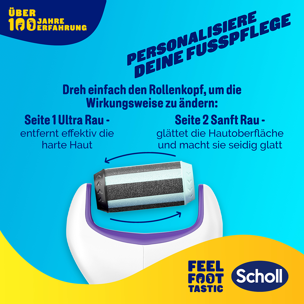 Bild: Scholl Expertcare 2in1 Elektrischer Hornhautentferner Entfernen und Polieren 