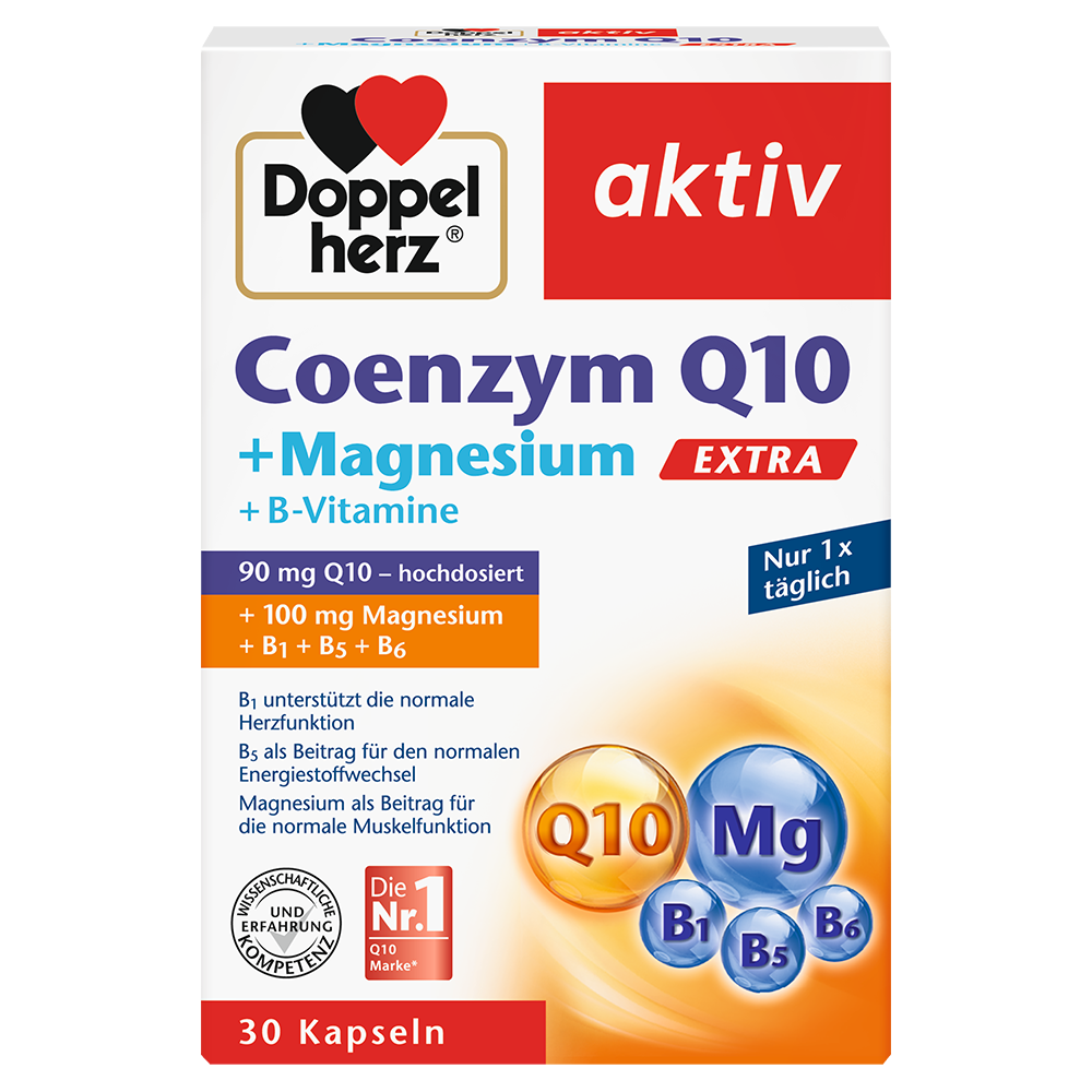 Bild: DOPPELHERZ Coenzym Q10 + Magnesium + B-Vitamine Extra 